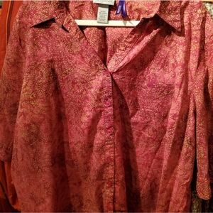 Women's Red  Boho Blouse